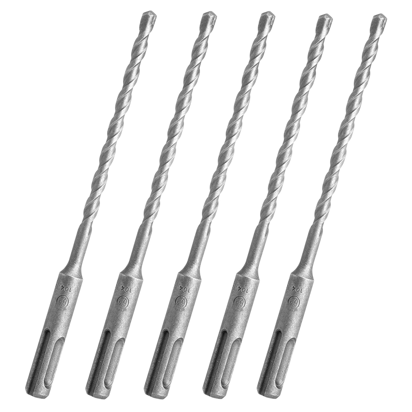Brocas Sds de 3 Piezas con Mango Redondo de 6 mm x 160 mm y Broca para Mampostería de 2 Piezas con Mango Cuadrado de 6 mm x 200 mm con 4 Filos de Carburo Ideal para Taladrar en Piedra