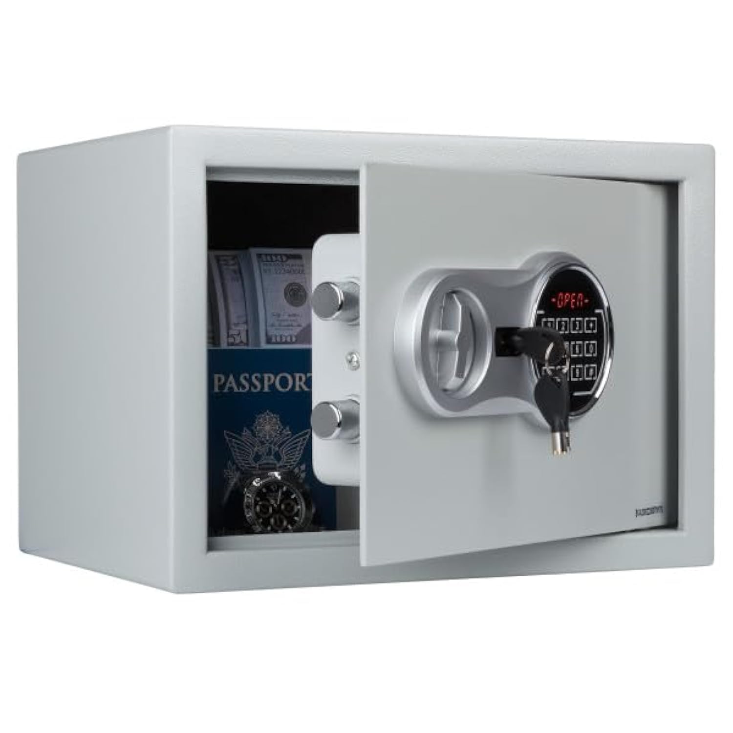 Electronic Digital Safe - Dual Entry Lock Box with 2 Override Keys