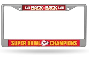 Rico NFL Kansas City Chiefs 12x6 License Plate Frame Chrome