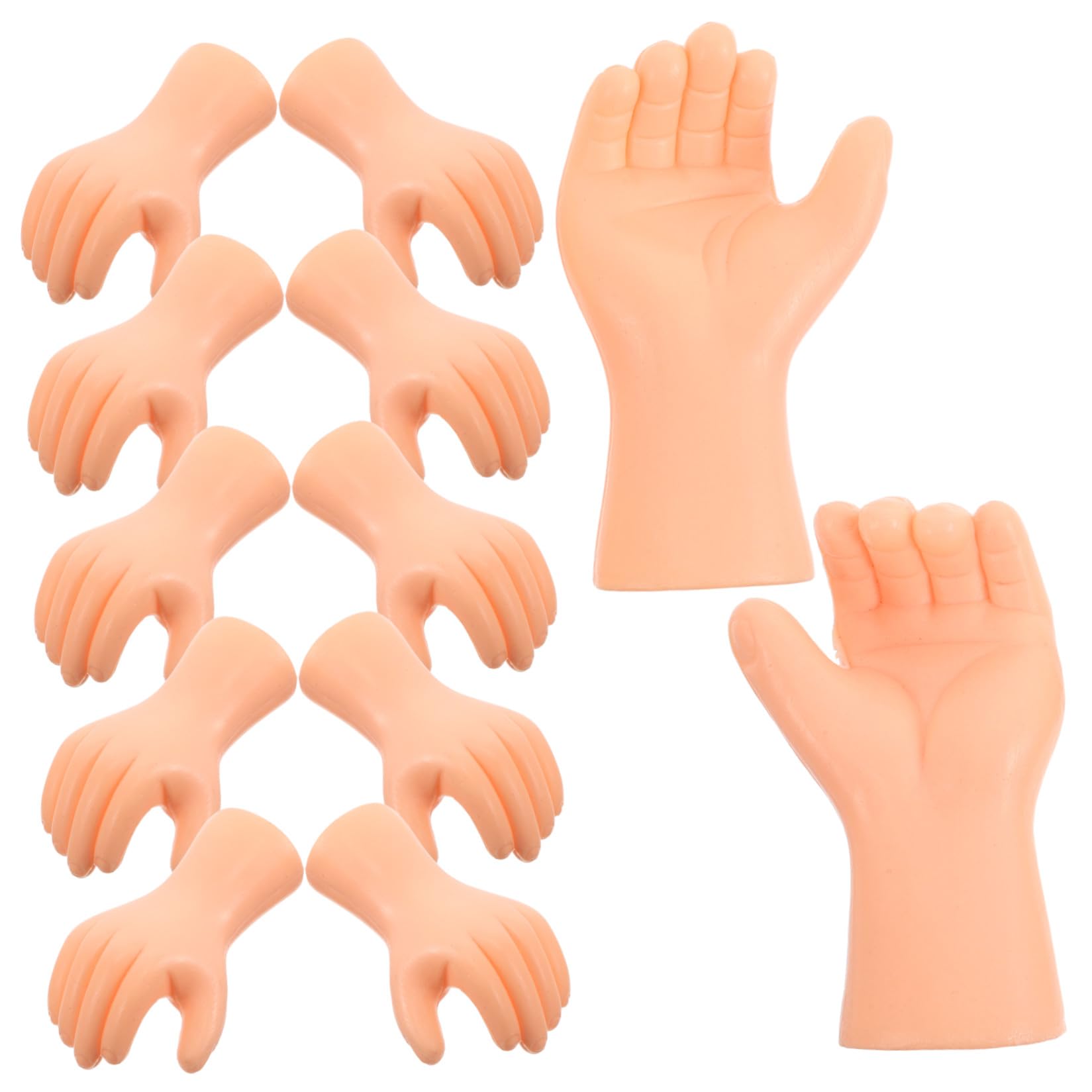 HANABASS 18 Paia Kit Mani in Plastica per Accessori Artigianali per Marionette Parti Miniature Realistiche per Creazioni Personalizzate e Riparazioni DIY