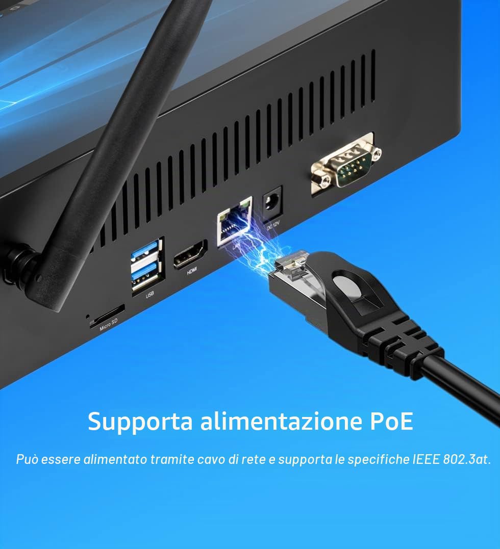 PIPO X10s - Tablet PC con Windows 10, 10.1" Full HD, Celeron J4125, RAM 6 GB DDR4, Memoria 64 GB, Wi-Fi AC Dual Band, PoE (Power over Ethernet), Bluetooth 4.0, USB 3.0, HDMI, Batteria 10.000 mAh