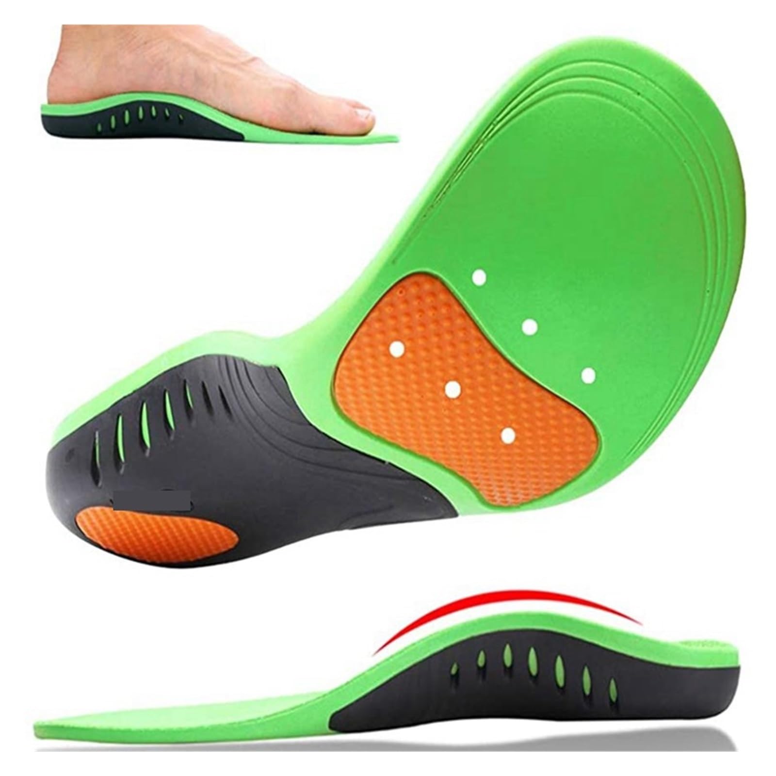 Plantillas ortopédicas Plantillas ortopédicas for zapatos plantilla Plantar cómoda for pies almohadilla for calzado deportivo soporte for arco suela de zapato tamaño: 36-50(Suede Black,EU48-50)