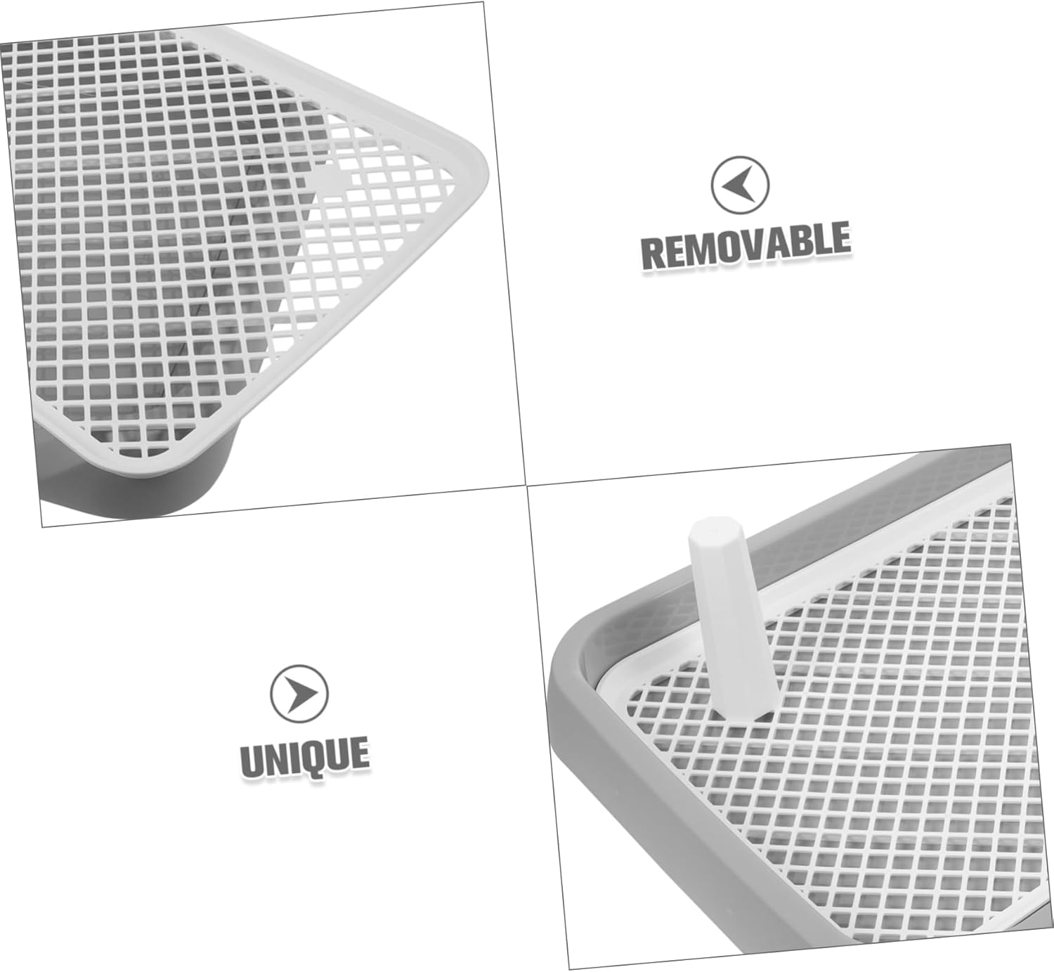 VICASKY Versatile Indoor Dog Toilet Tray for Easy Potty Training Splashproof Design for Spaces Large Capacity for Reduced Maintenance Material for Pet Safety