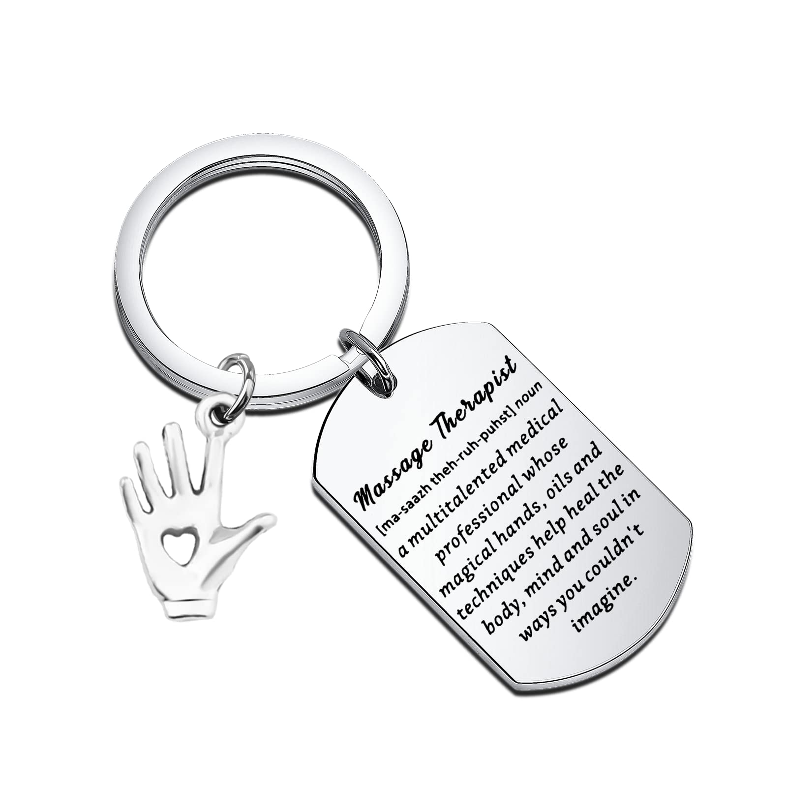 FAADBUKFAADBUK Massage Therapist Keychain Massage Therapy Gifts Therapist Appreciation Gifts LMT Gift