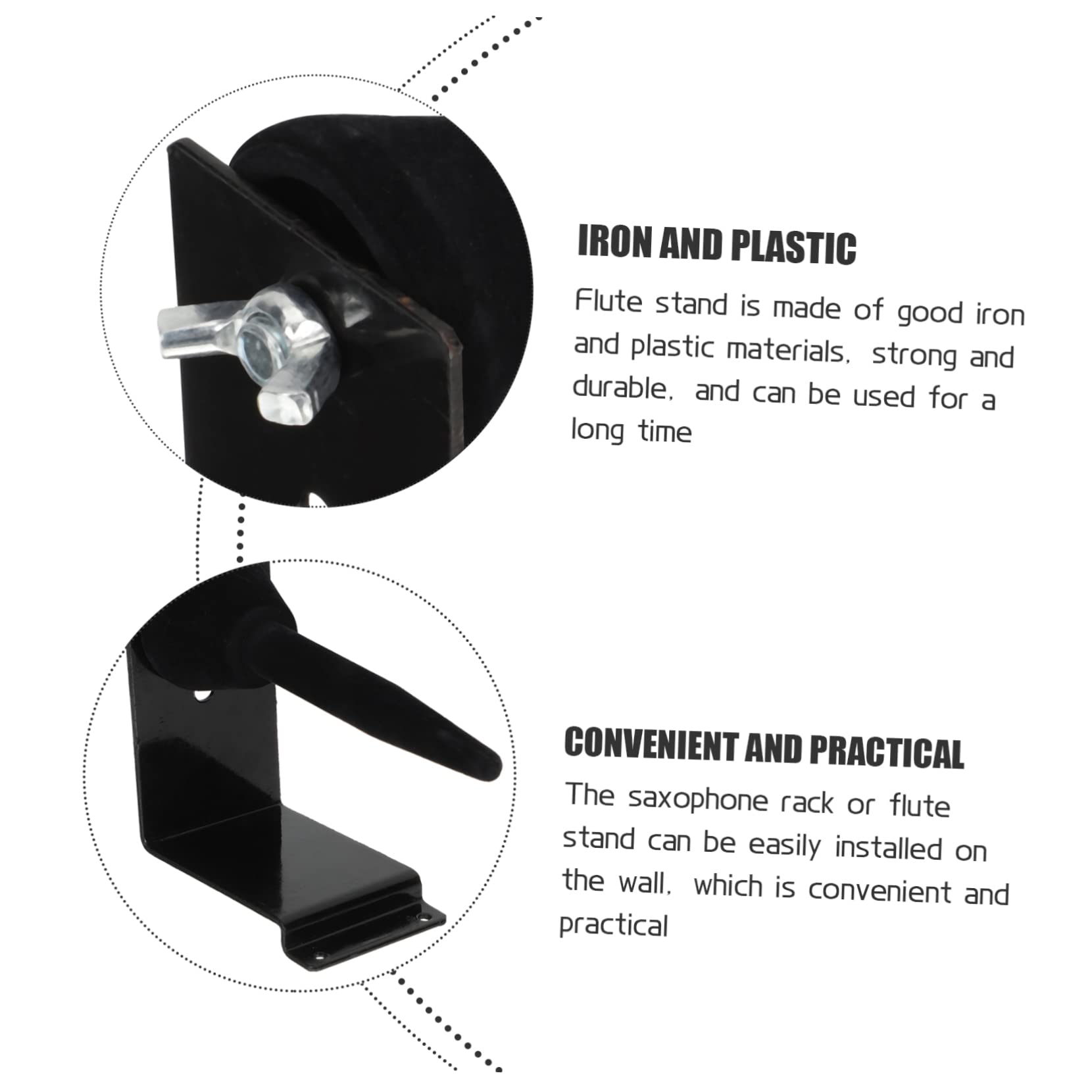 Hemoton Ergonomic Saxophone Hanger Stand Saxophone Bracket Music Accessories Flute Wall Mount Holder