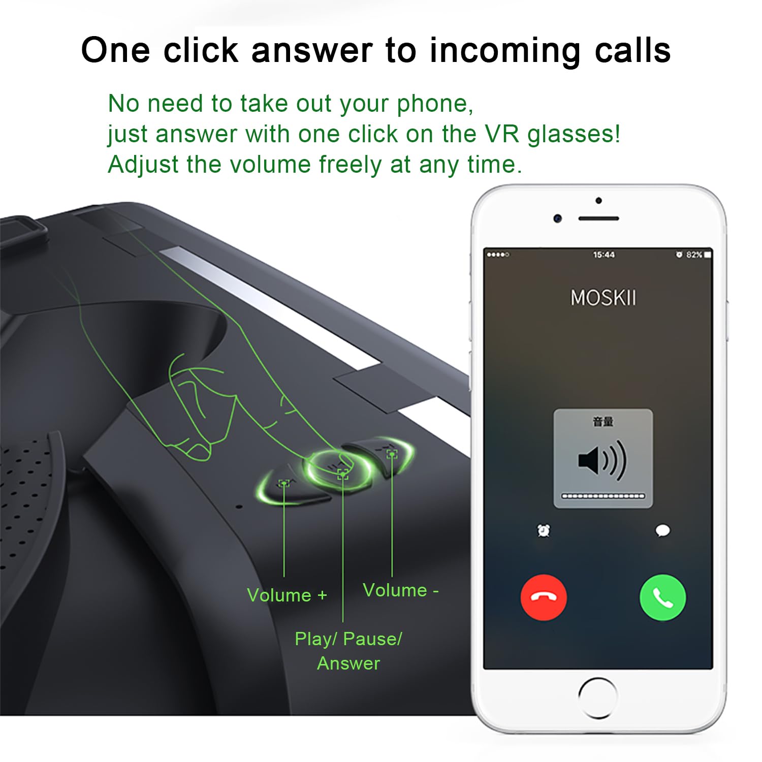 Casco VR con controlador Compatible para iPhone y Android, Actualización de Gafas VR con Casco, visor de realidad virtual 3D, Soporte para Smartphones de 4,7 a 6,0 Pulgadas