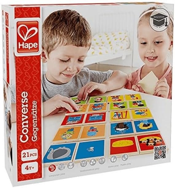 Hape Converse Kid's Wooden Card Learning Game