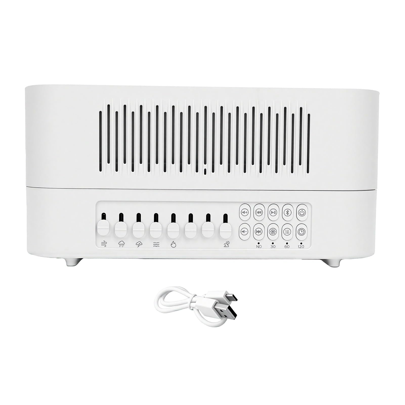 Sxhlseller White Noise Machine, Kabelloser Lautsprecher, 260 Ml, Flammen-Diffusor für ätherische Öle, Nachtlicht für Zuhause, Büro, Schlafhilfe, Aromatherapie-Diffusor mit 10 Beruhigenden