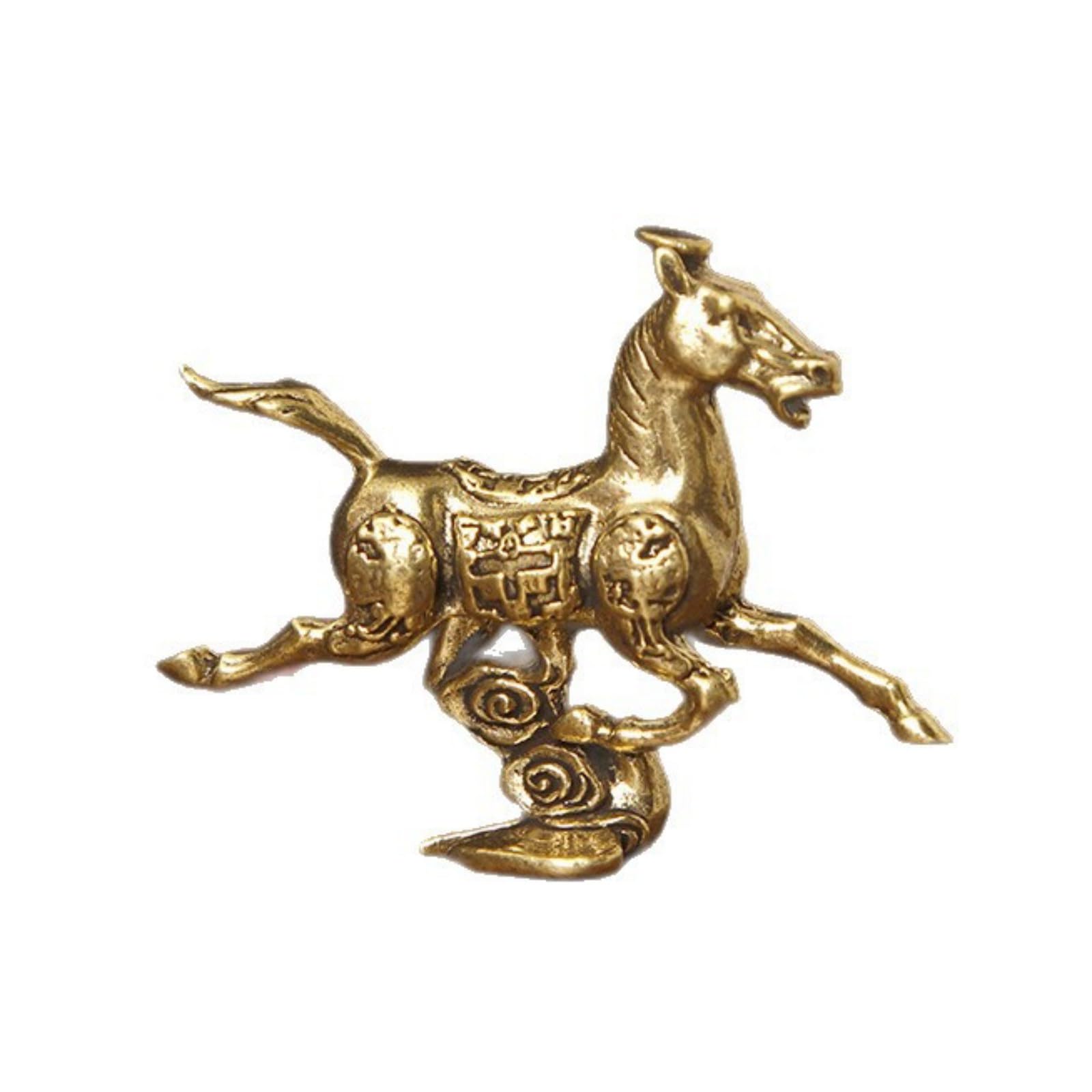 Shurhome Lucky Wealth Horse Statues Metal Animal Sculptures Feng Shui Ornament Collectible Figurines for Home Offices Decorations Collectible Figurines