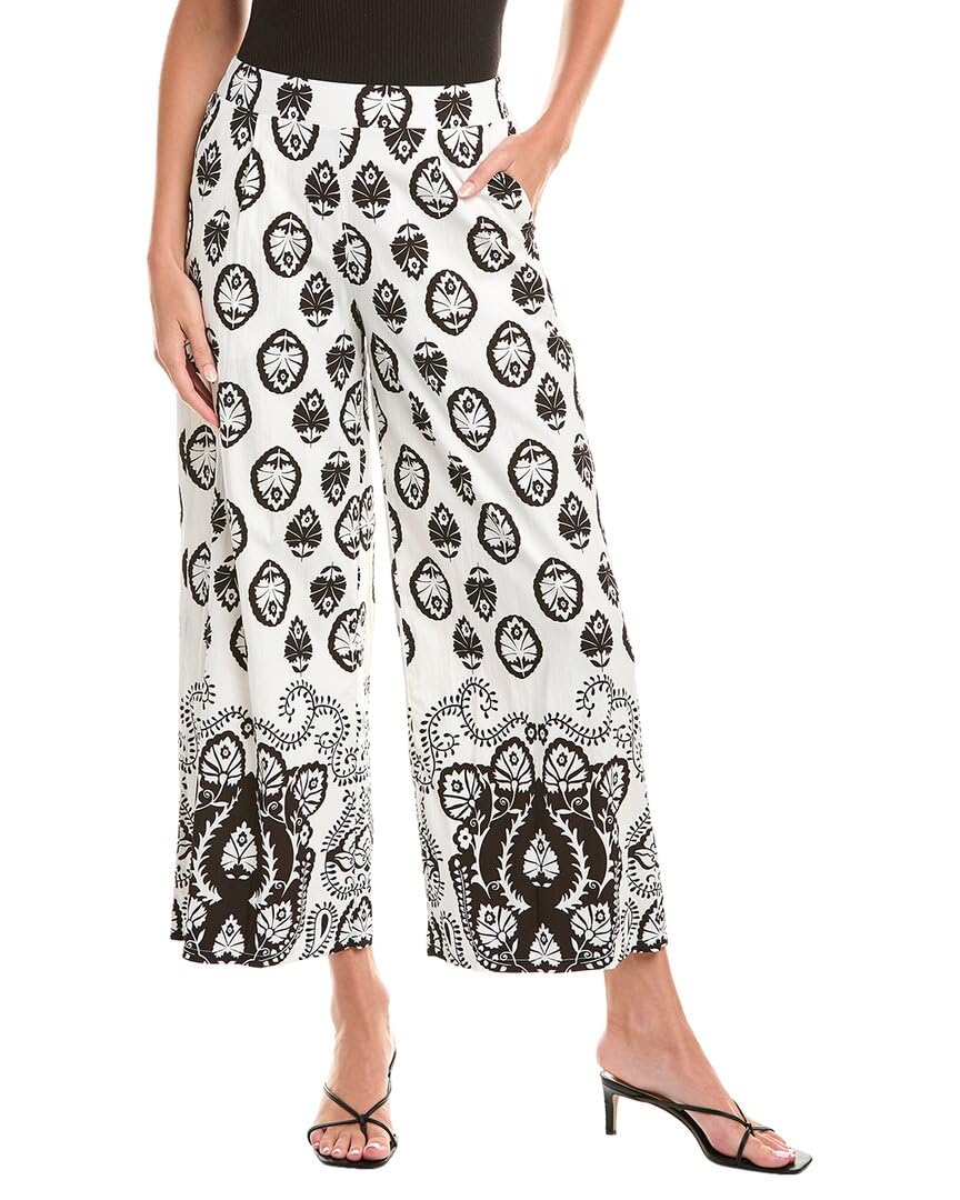 TAHARI T Womens Wide Leg Pant XL White