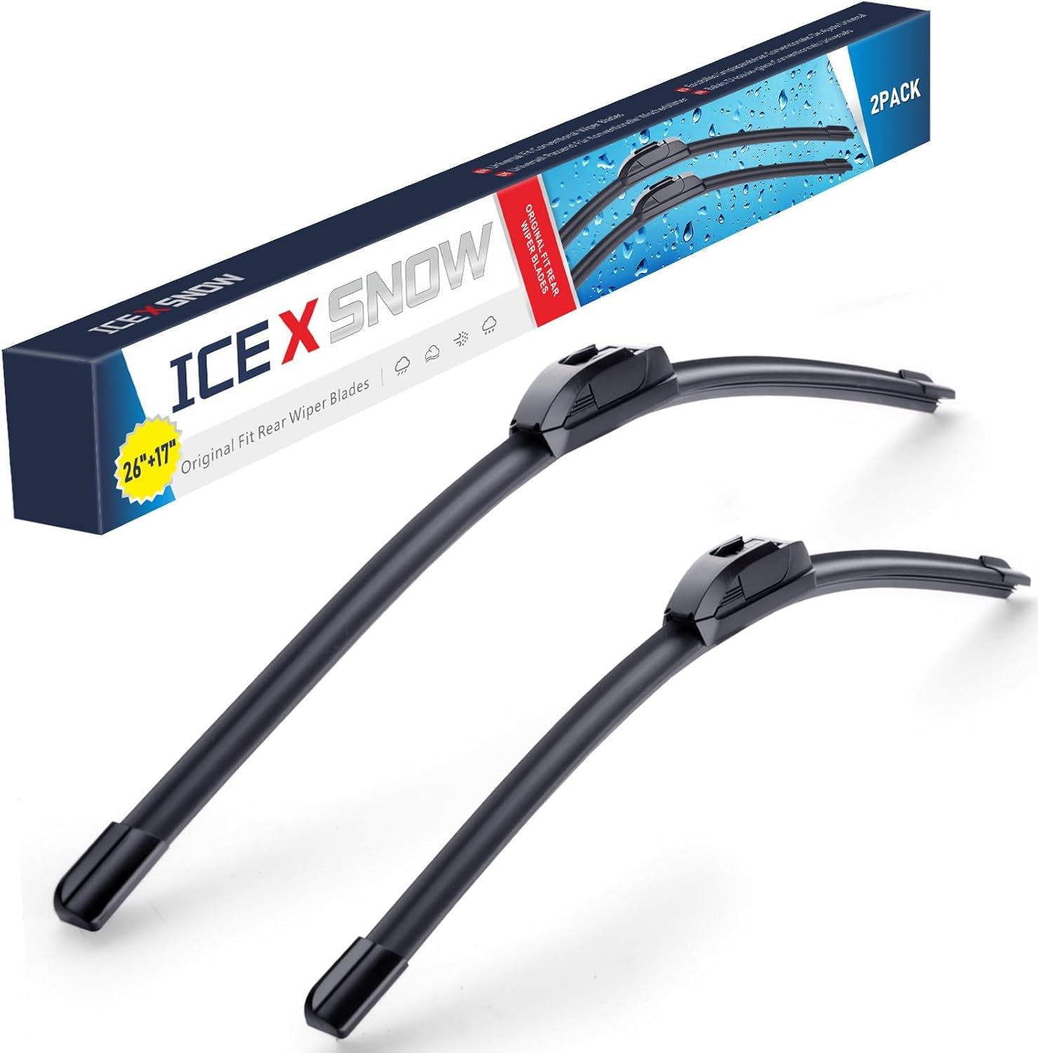 26"+17" Wiper Blades Replacement for Nissan Rogue/Pathfinder 2014-2023 Sentra 2020-2023 Honda CRV 2017-2022,2007-2011 Acura TLX 15-20 Mazda CX9 07-15 OEM Quality Wiper Blades for My Car