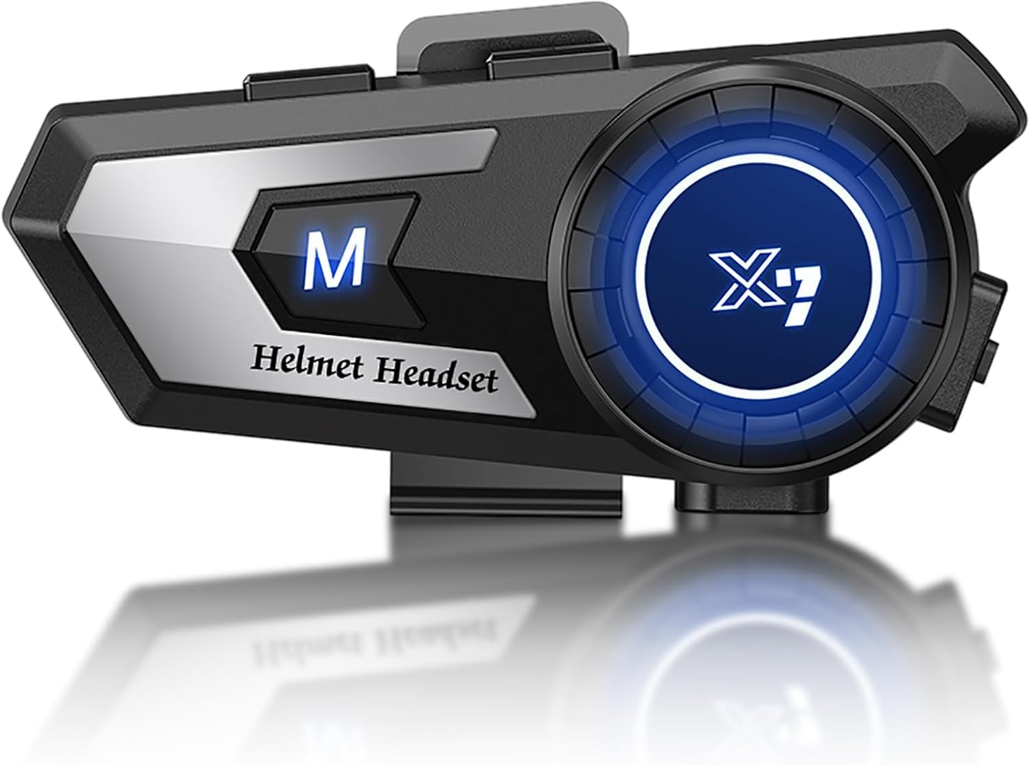 バイク インカム Uandear ヘルメット スピーカー bluetooth 5.3 インカムバイク用 IP67防水 音声コマンド対応 オートバイ スピーカー マイク付き 自動通話応答 2種類マイク バイク用無線機 Siri音声対応 DSPノイズリダクション技術 CVC8.0ノイズキャンセリング 95時間連続使用 大きな多機能ボタン 操作簡単 バイク用通信機器 無線機いんかむ 日本説明書付「銀」