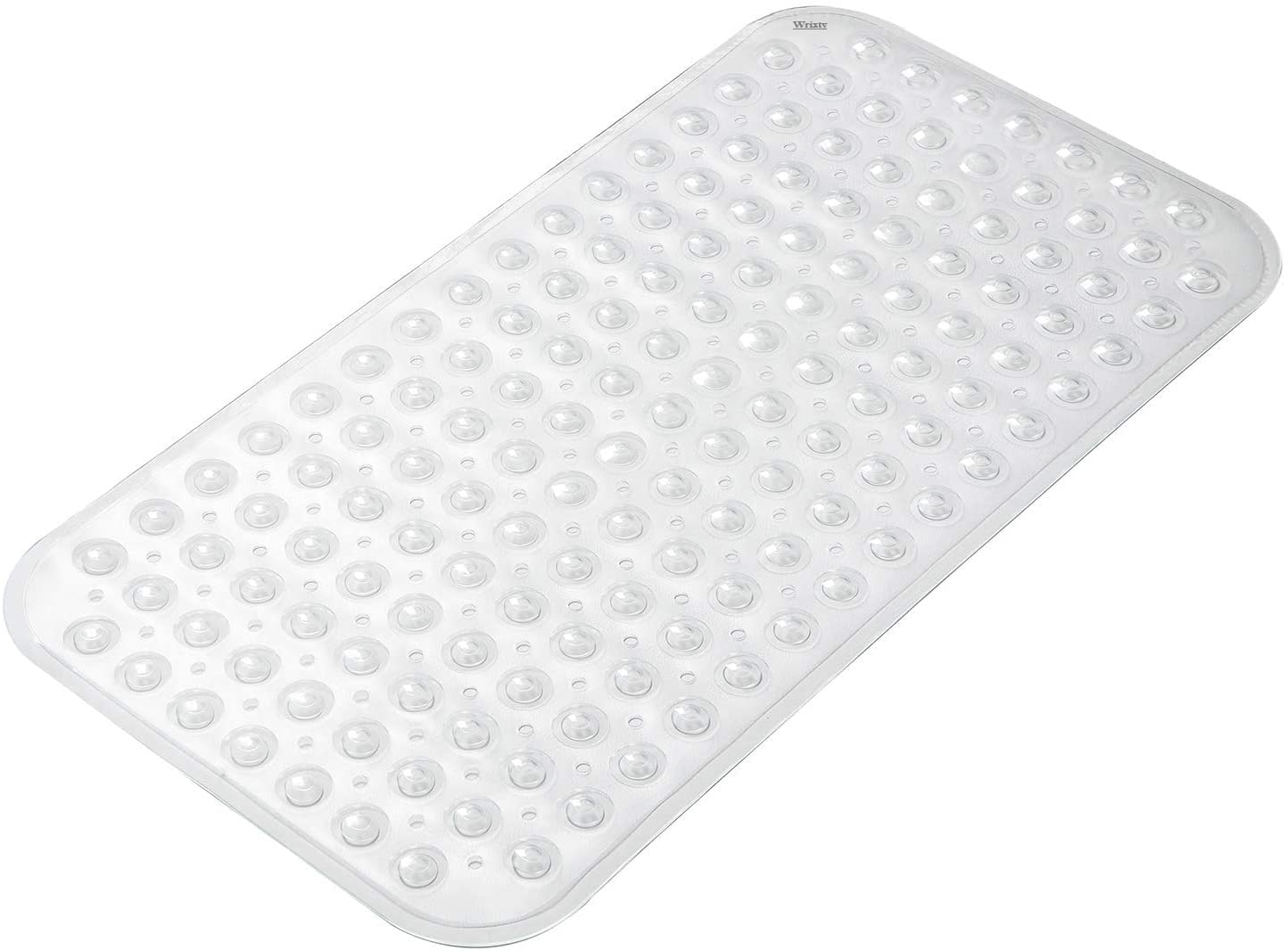 Wrixty Non Anti Slip Vinyl Silicon PVC Rubber Bath Mat with Foot Massager Scrubber Drain Holes and Suction Cup (70 x 37, Transparent)-image-44