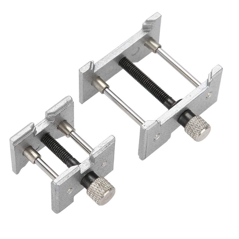 Uhrwerkhalter, 2 Sitze Metalluhrwerk Bewegung Clip Halter Basis Uhr Reparatur Wartungswerkzeug