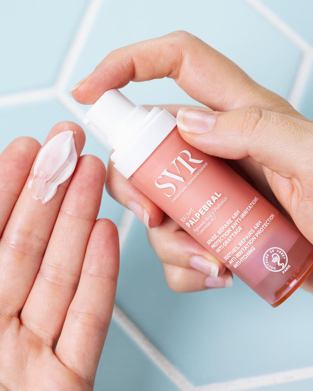 SVR – Bálsamo Palpecal – Bálsamo calmante reparador anti-picazón – Para cara y zona ocular seca, irritada y propensa a atópicos – Ácido hialurónico, omegas 3-6-9, ceramidas AD – 30 ml