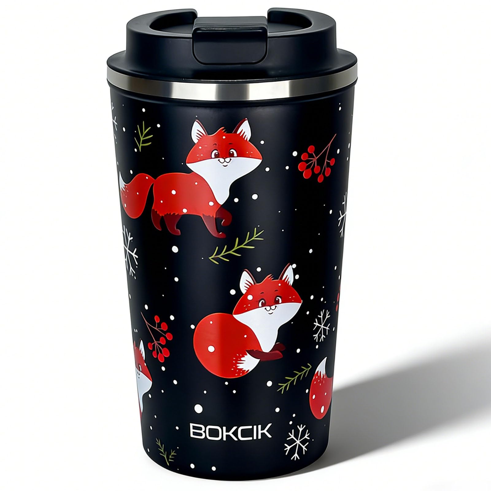 Travel Mug with Spill Proof Lid Thermal Leakproof Insulated Coffee Cup — image 1