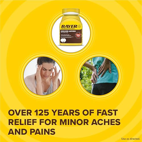 Miniatura 3 de Bayer Aspirina genuina de 325 mg, analgésico y reductor de fiebre, cabeza, músculo, artritis menor, espalda, dientes y dolor menstrual, 300 tabletas