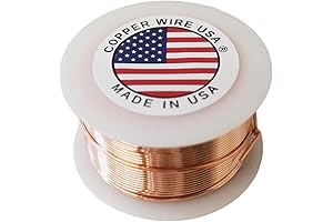 Solid Bare Copper Round Wire Spool (18 AWG, 100 Feet)