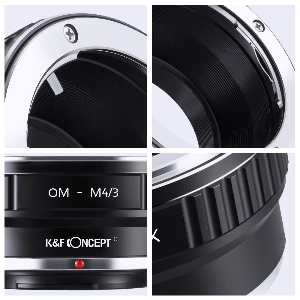 K&F Concept OM-M4 / 3 Adattatore per Obiettivo Anello Adattatore per Obiettivo da Olympus OM a Micro 4/3 Panasonic GF1 GF2 GF3 GF5 GF6 G1 G2 G3 G6 GX1 GX7 GH1 GH2 GH3