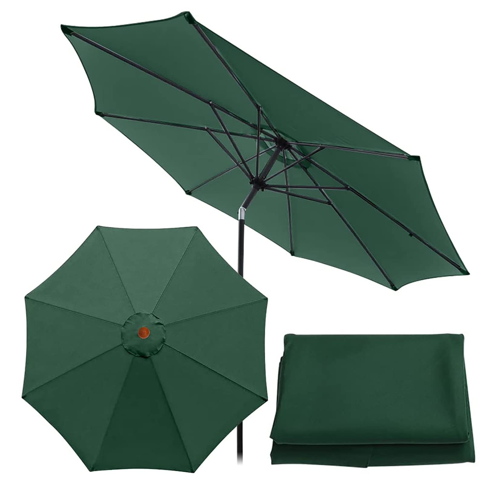 Solución desgaste cubierta codo parasol jardín 2.7m con 6 costillas impermeable 8
