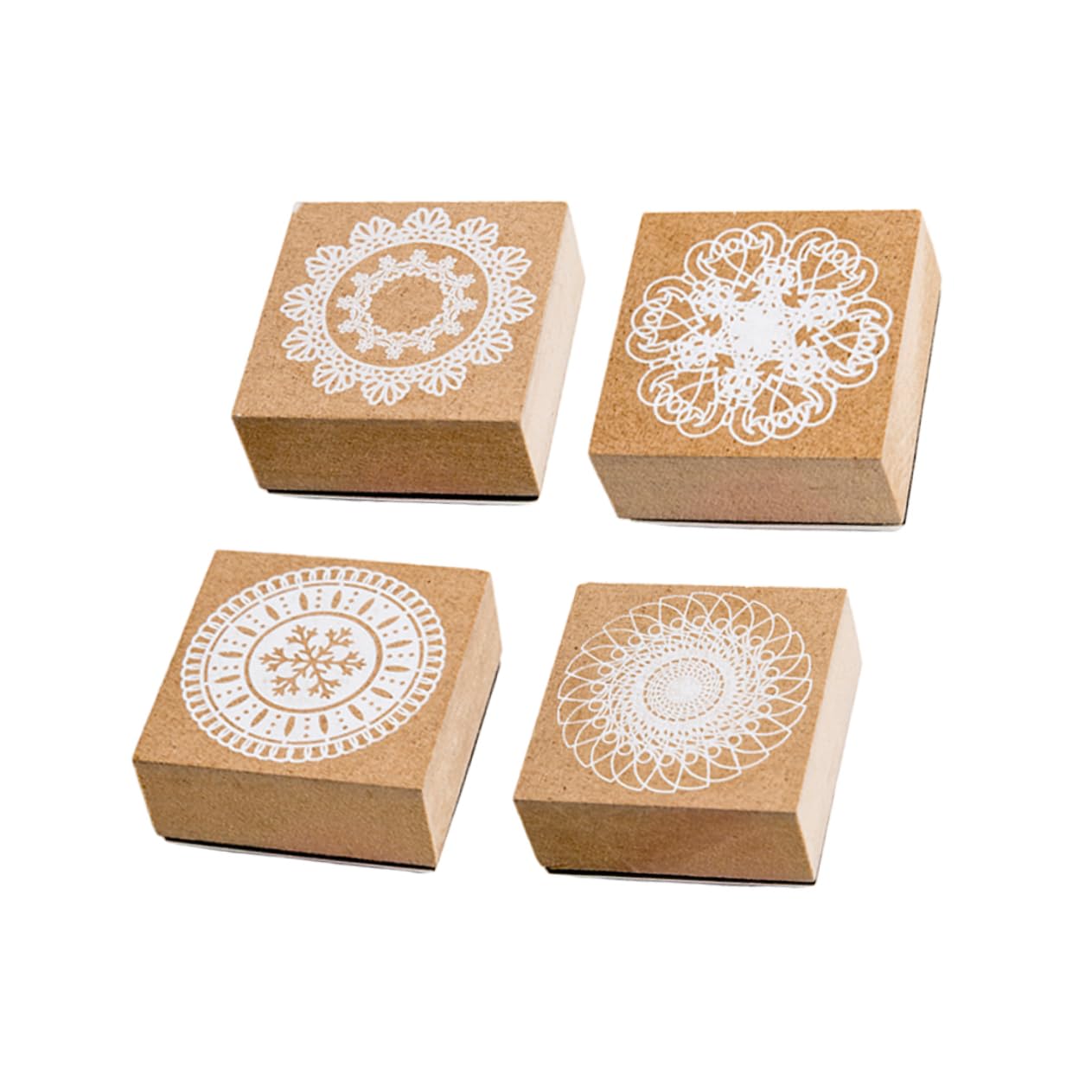 8stücke Lace Printed Wooden Rubber Stamps Lustige Stempel Für Scrapbooking Tagebuch Und Handwerksprojekte Zufällige Designs