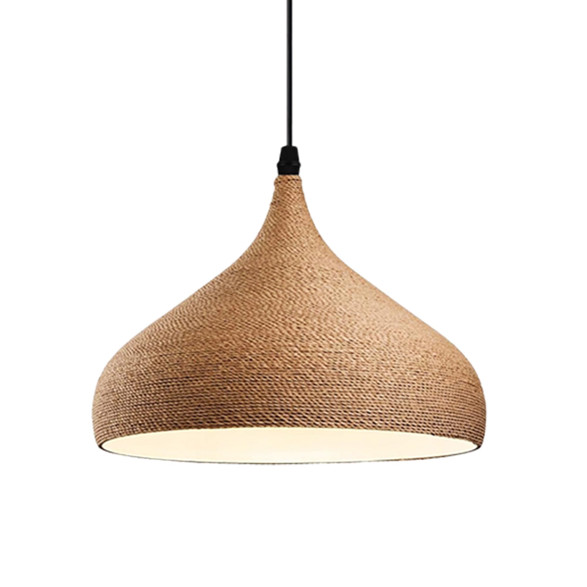 Mossodor Gold Demo Demo Natural Handmade Rope Pendant Lights - Include 1X Edison Filament Bulb - For Kitchen, Bedroom Dinning Room, Restaurant Bar.