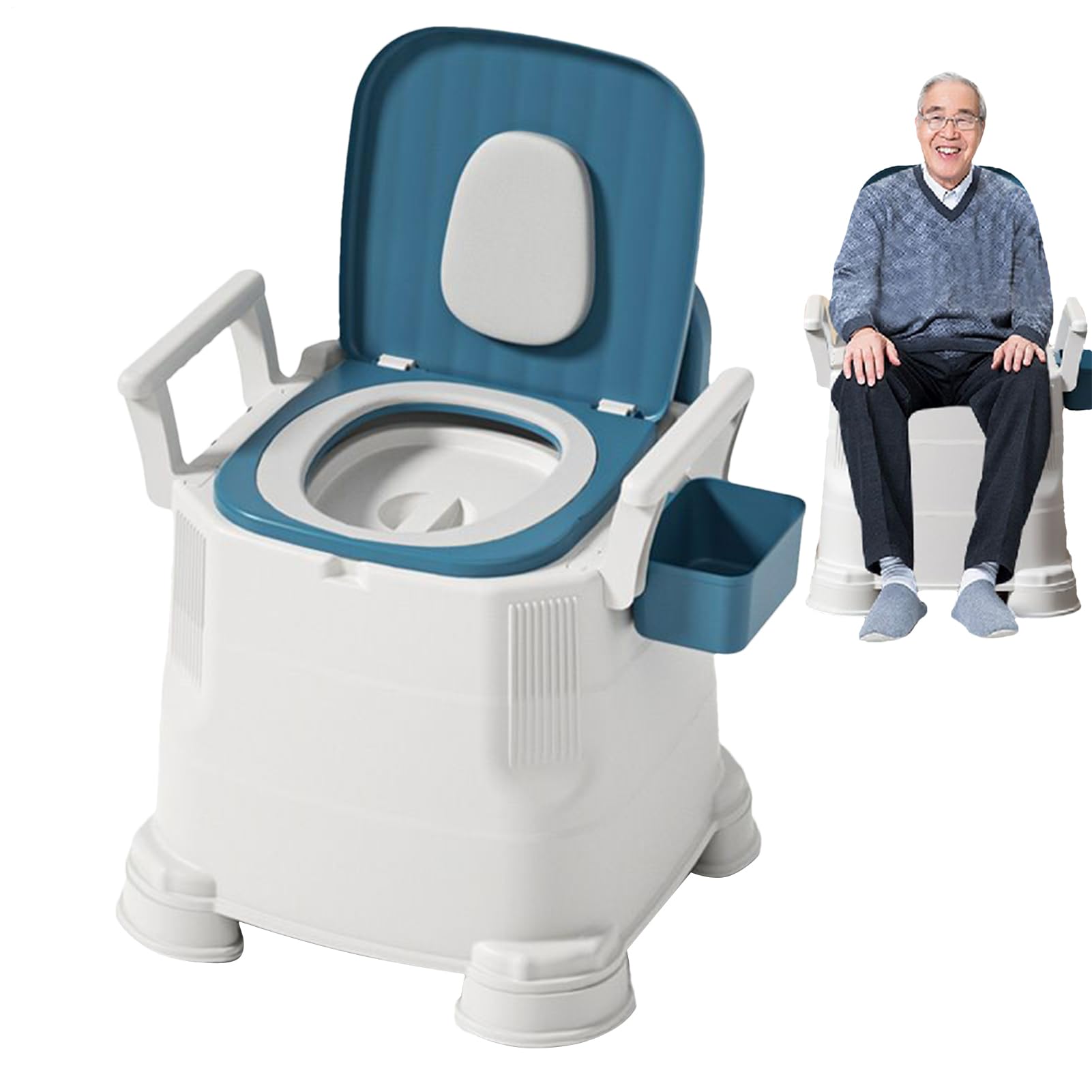 Inodoro Portátil de Sellado | Silla Orinal Para Ancianos para Camping Coche Viaje y en Exteriores e Interiores Hogar Portátil