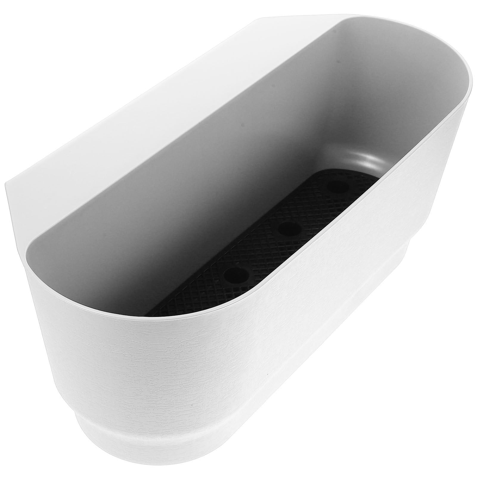 TOYANDONA Jardinière Suspendue pour Plantes Succulentes pour Balcon en Plastique Blanc Pot Pratique à Suspendre Balustrade Bureau ou Restaurant