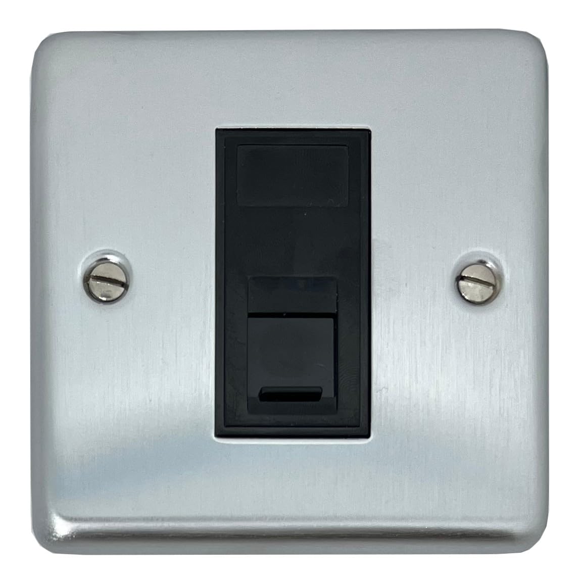 G&H Brassware G&H Csc61b Standard Plate Satin Chrome 1 Gang Rj45 Cat5e Data Socket