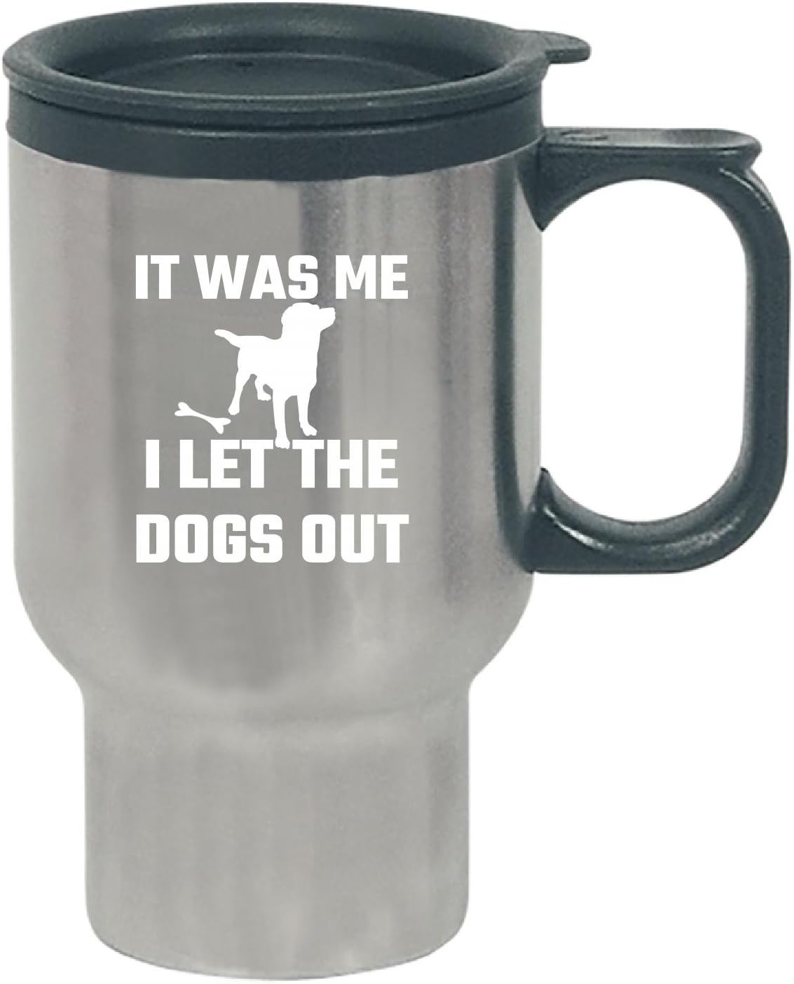 Tees Portals It Was Me I Let The Dogs Out Pet Dog Music Canine Animal - Travel Mug
