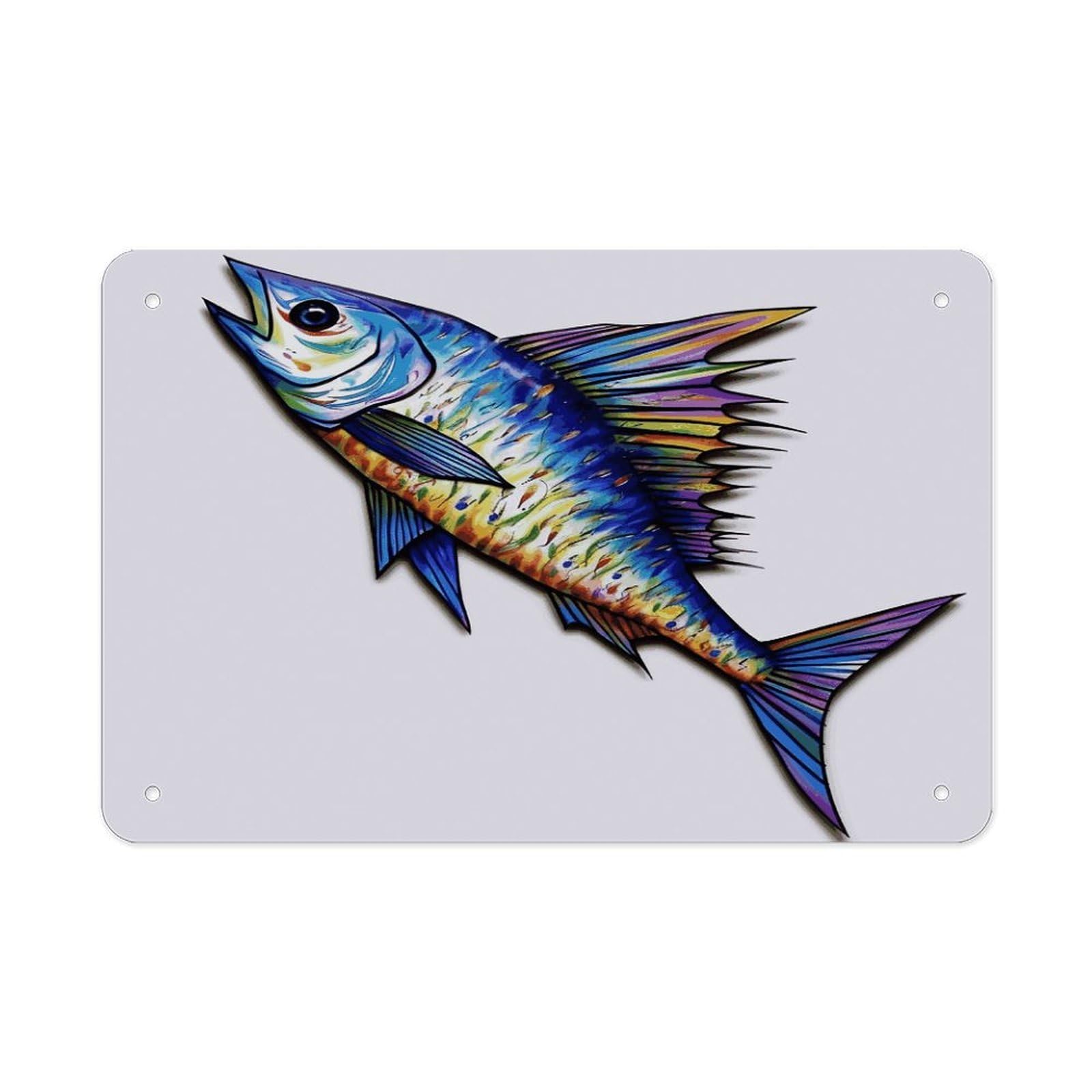Fodpand Style Fish Art Wall Art Metal Signs Tin Sign