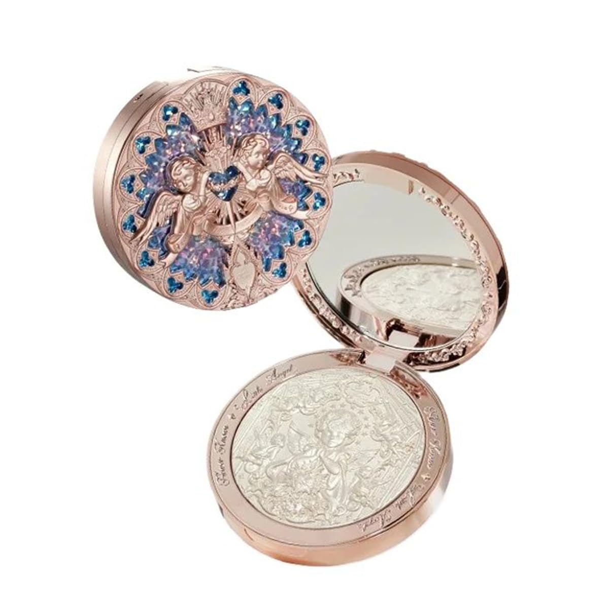 HUAZXIAOD Flower Knows Little Angel Embossed Highlighter Natural brightening Water Light Three-Dimensional Contour powde (C03)
