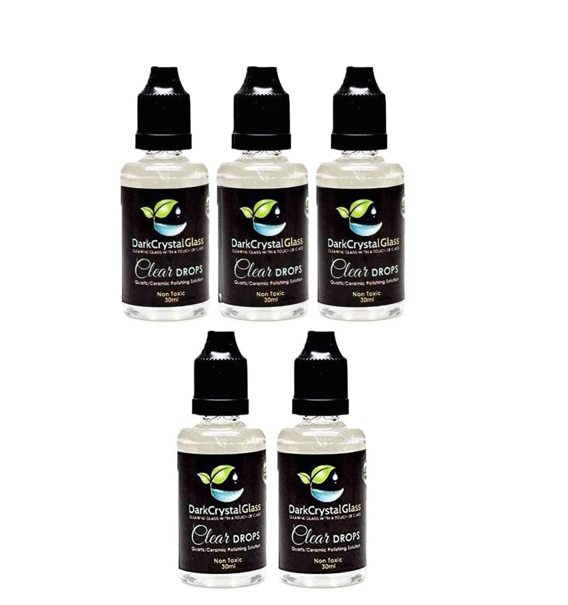 Dark Crystal Glass and Quartz Natural Cleaning Solution 30ml - Clear Drops (5)