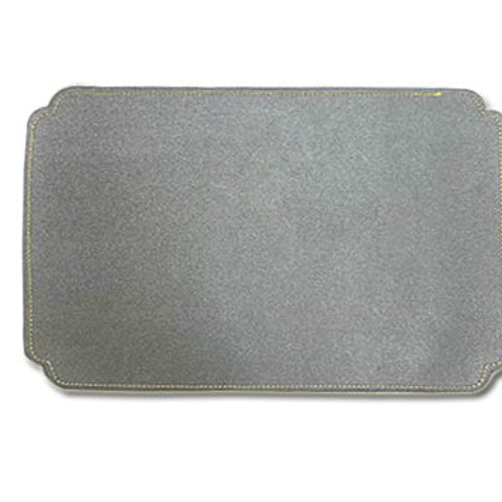 AMDXD Lot de 8 sets de table avec motif, en cuir synthétique uni, lavables, modernes, carrés, pour la maison, la table à manger, gris, 30 x 45 cm