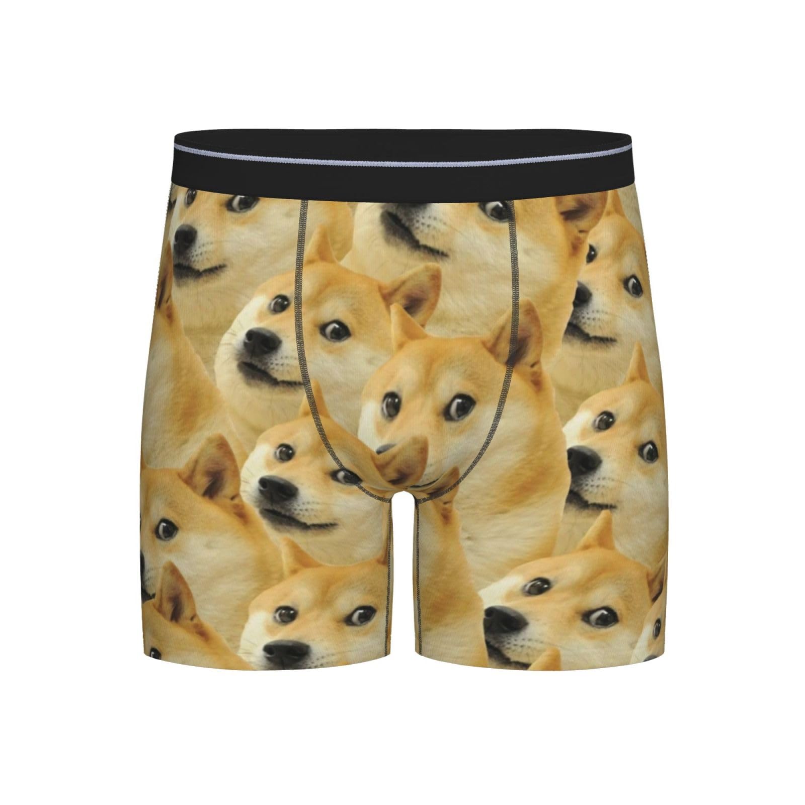 Aooedm Men's As Pic Mr Doge Meme Boxer Brief Novelty Underwear S-Xxl