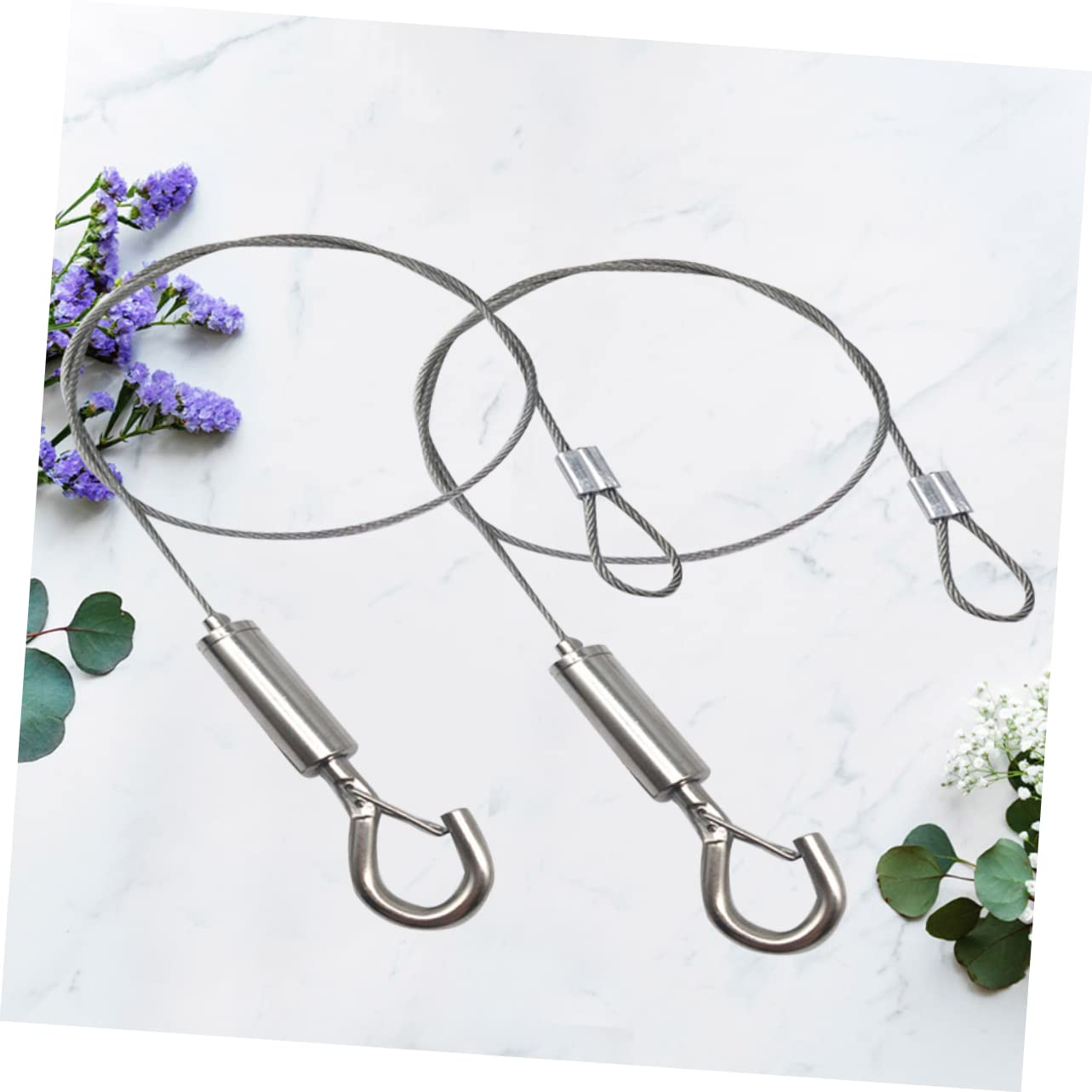DIYEAH Led Plant Light Hanging Cable 2pcs Wire Rope Hooks with Thread Lock for Suspension Cable Sign Hanging Wire