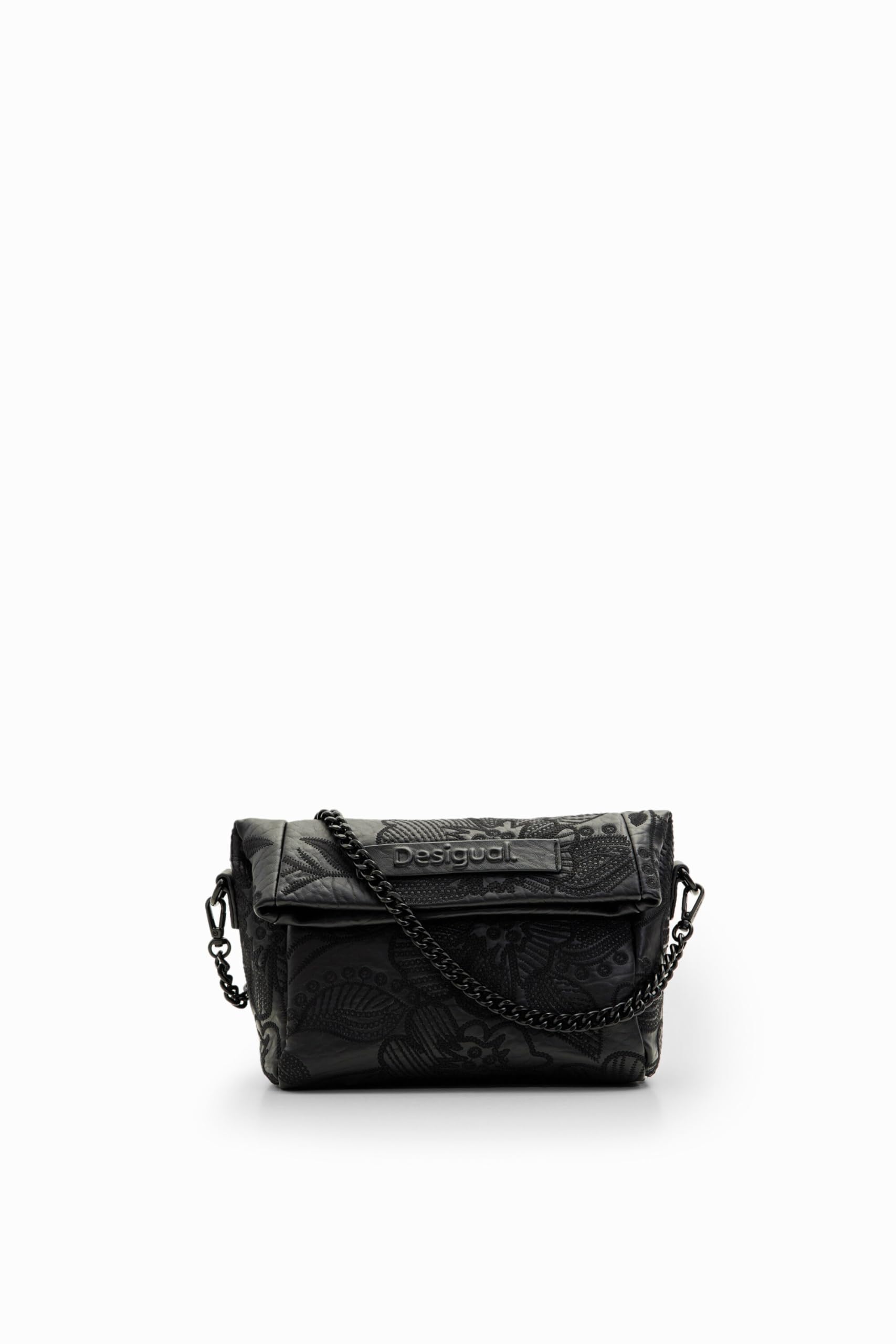 Desigual Alpha LOVERTY 3.0 MIN Accessories - Bolsa de mano de poliuretano para mujer, color negro, Negro