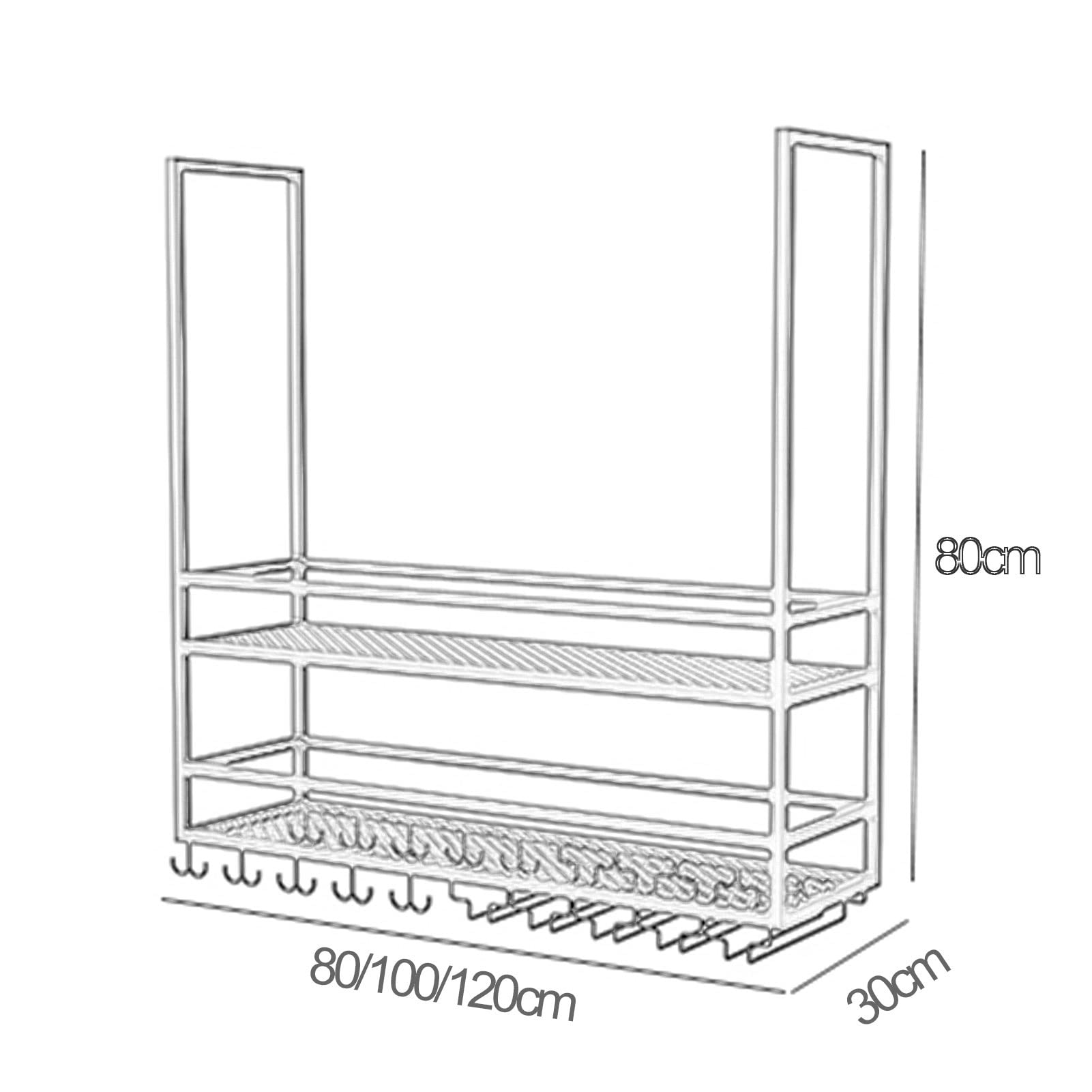 Estante para Colgar en el Techo Cubo Estantes flotantes Soporte para Maceta suspendido Soporte para Flores Barra de Personalidad Cocina Olla Pan Rack Estantería de Almacenamiento Arte del Hierro DEC