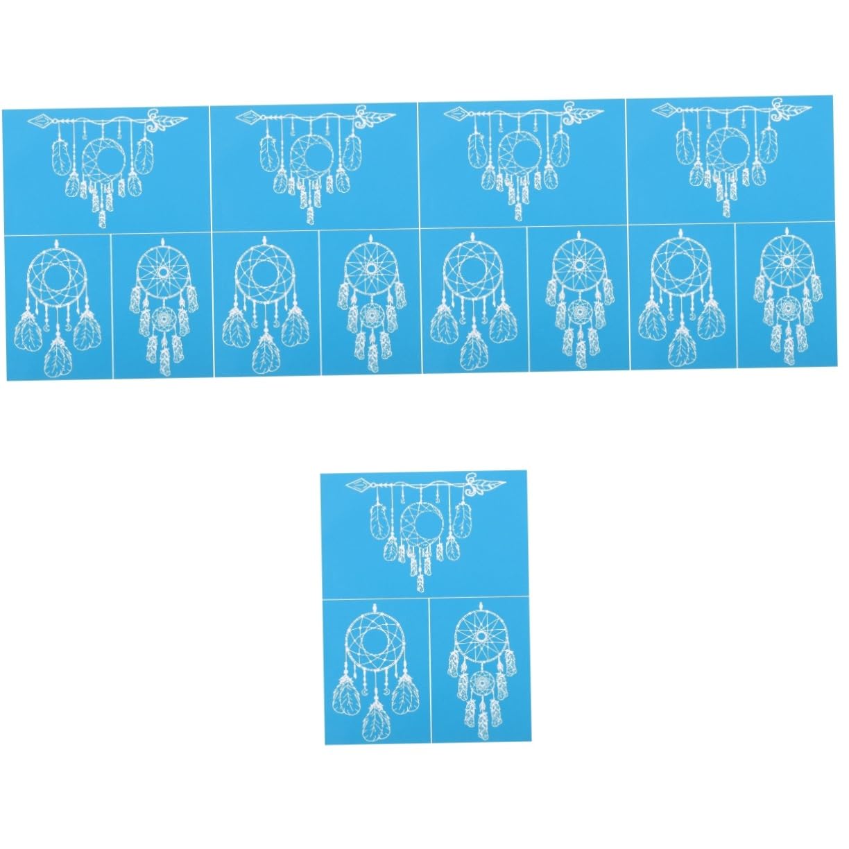 NUOBESTY 5fogli Stencil Riutilizzabile Rete Per Serigrafia Decorativa Adatto Per Pittura Su Pareti e Pavimenti Facile Da Applicare e Lavabile Per Creatività Dei e Decorazioni Fai Da Te