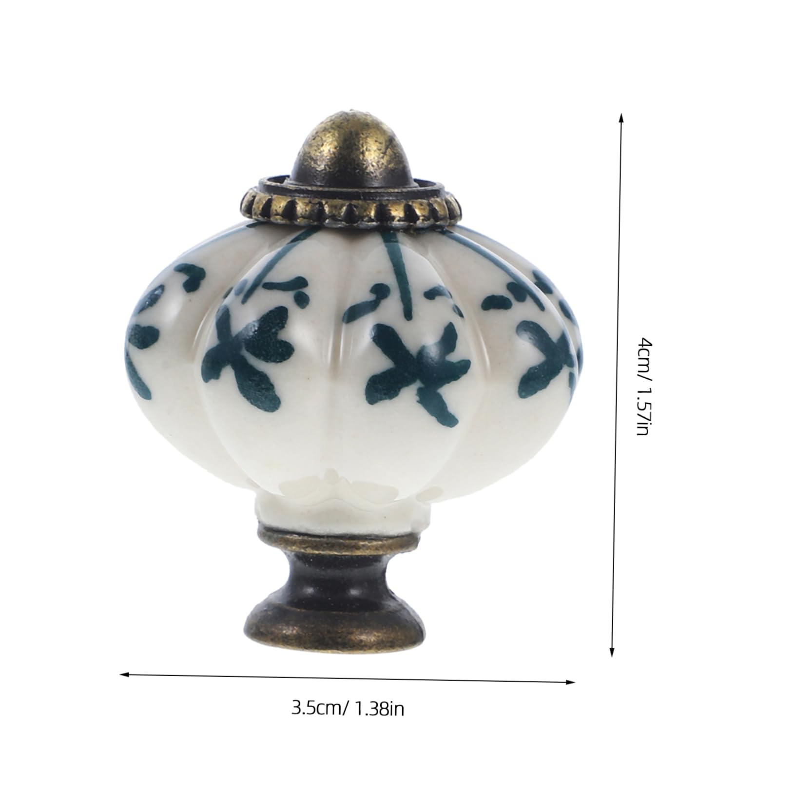 Keramik Schrankknopf im Vintage Stil, 12 Stück Kürbisform