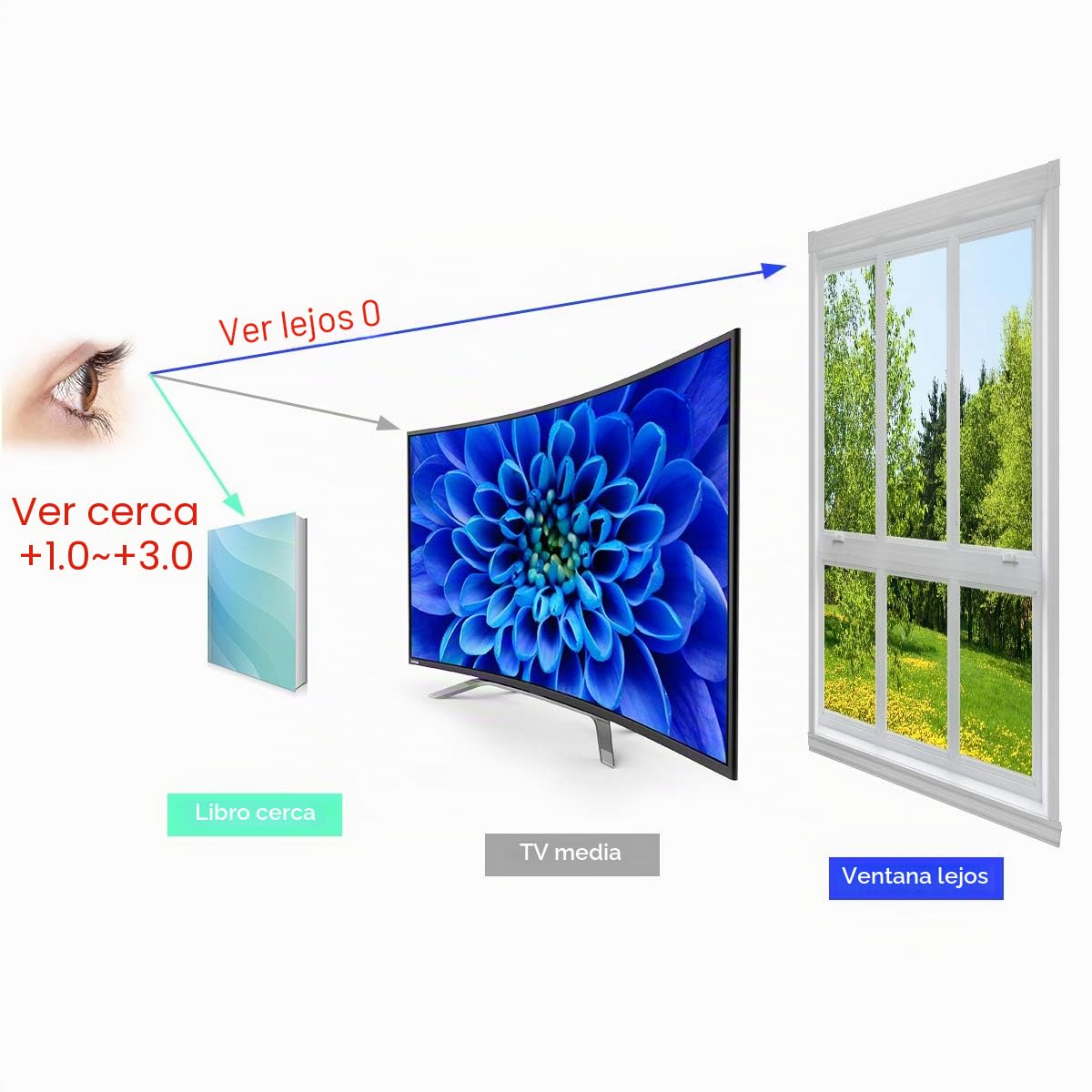 MIRYEA Multifocal Progresivo Gafas de Lectura Hombres Mujeres Computer Filtro de luz Azul de enfoque múltiple Presbicia Anteojos Retro de Ligero Marco Cómodos sin línea Lectores