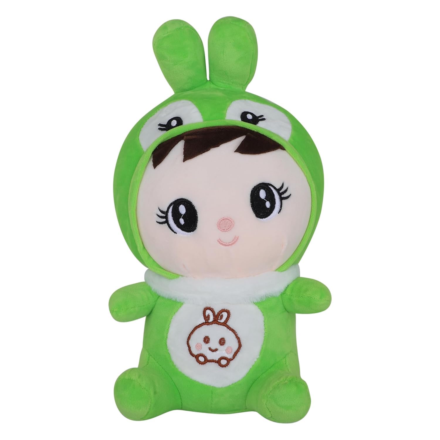 Swarah Super Soft Plush Toy – Ultra-Cuddly Stuffed Animal for Kids & Adults for Birthdays, Baby Showers, Christmas, or Valentine's Day (Green Bunny 25cm)