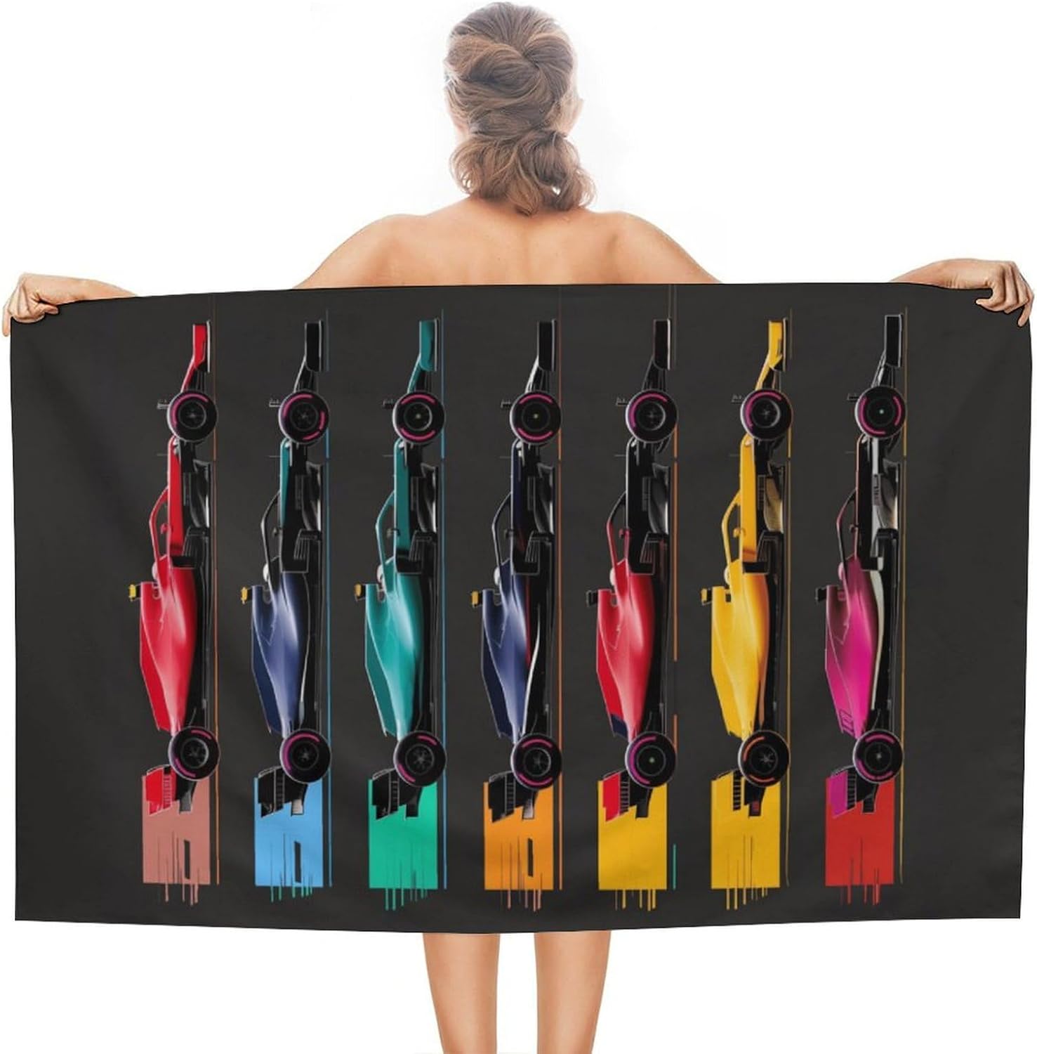 Formula Racing Cars Beach Blanket Bath Towels Beach Towel Quick Dry Cool Shower Pool Home 51 * 31 in