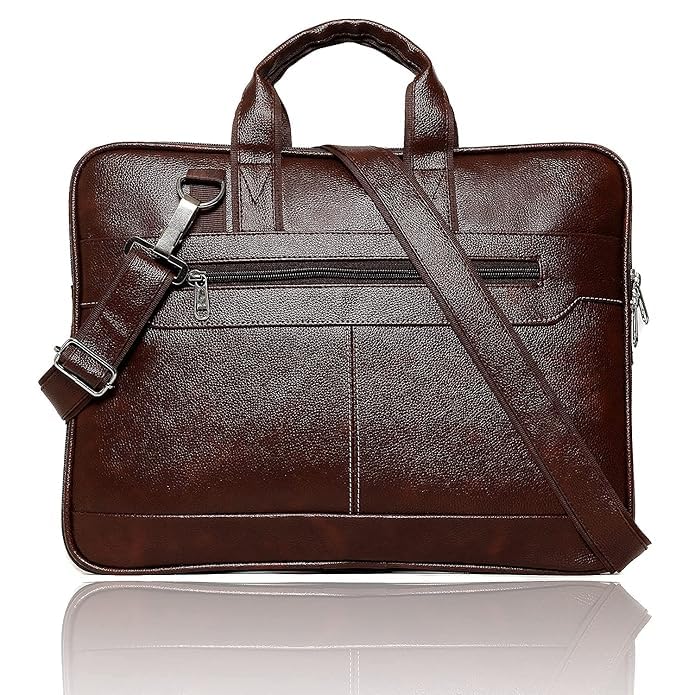 VERITY Genuine Leather Expandable Laptop Bag for Men | Professional Office Briefcase with Multi Compartments, Mobile & Pen Organizer, Adjustable Shoulder Strap, Business Travel Laptop Case VERITY Genuine Leather Expandable Laptop Bag for Men | Professional Office Briefcase with Multi Compartments, Mobile & Pen Organizer, Adjustable Shoulder Strap, Business Travel Laptop Case