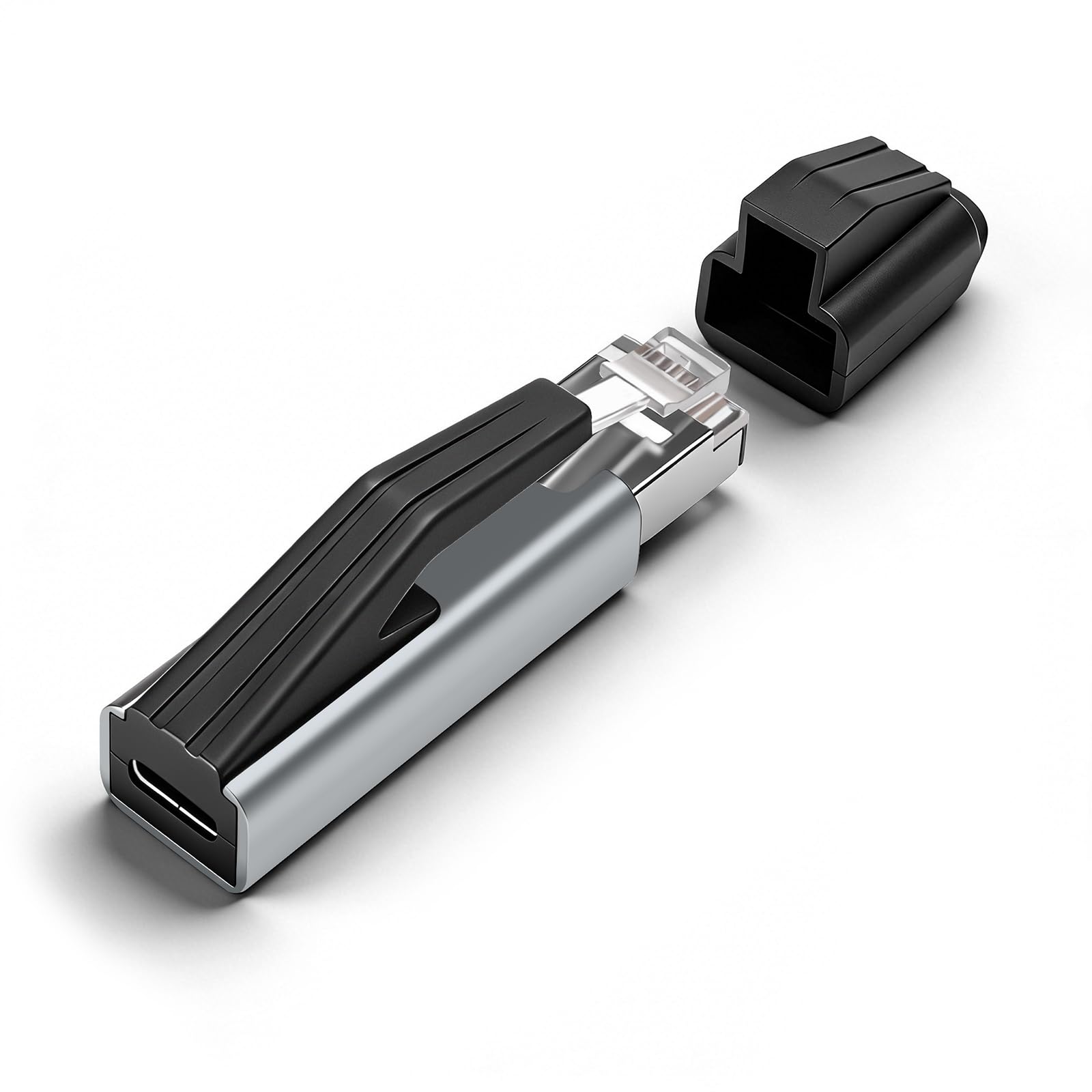 Adapter USB C na Ethernet, złącze USB-C żeńskie na męskie złącze gigabitowe RJ45 1000 Mb/s do Chromebooka/MacBooka Pro, Thunderbolt 3 typu C Network Dongle
