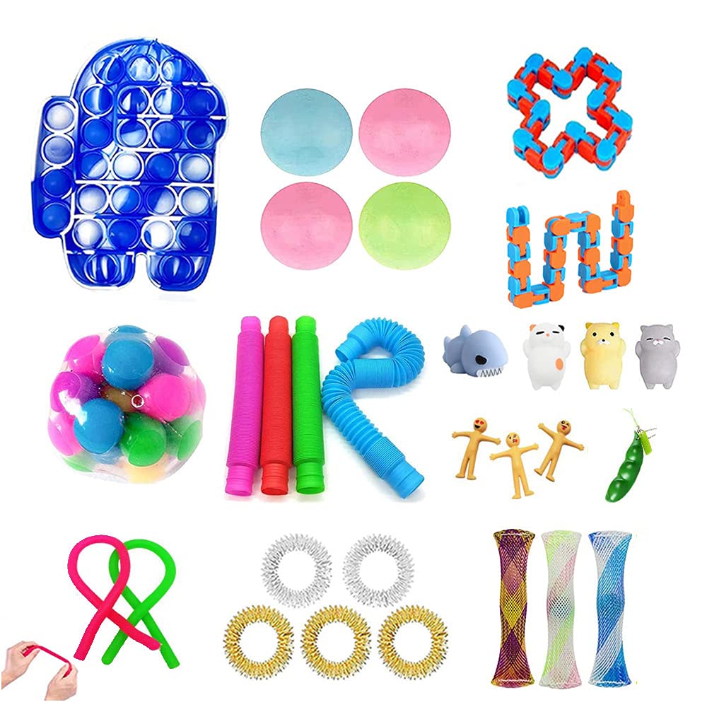 Buy SWEQ Fidget Toys Set, 30Pcs Fidget Pack Sensory Relieves Stress and Anti Anxiety for Kids