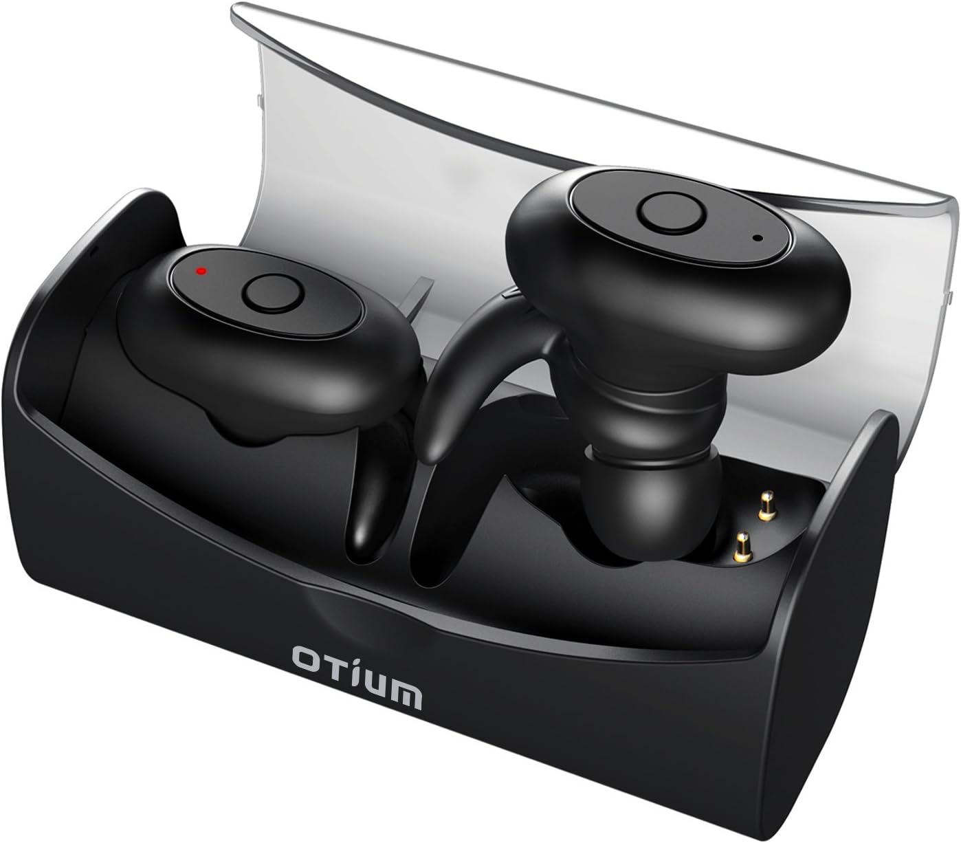 Bluetooth Headphones, Rademax True Wireless Earbuds Stereo Dual V4.2 Bluetooth Headsets Built-in Mic and Portable Charging Carrying Case Noise Cancelling Earphones Mini Earpiece for Smartphones