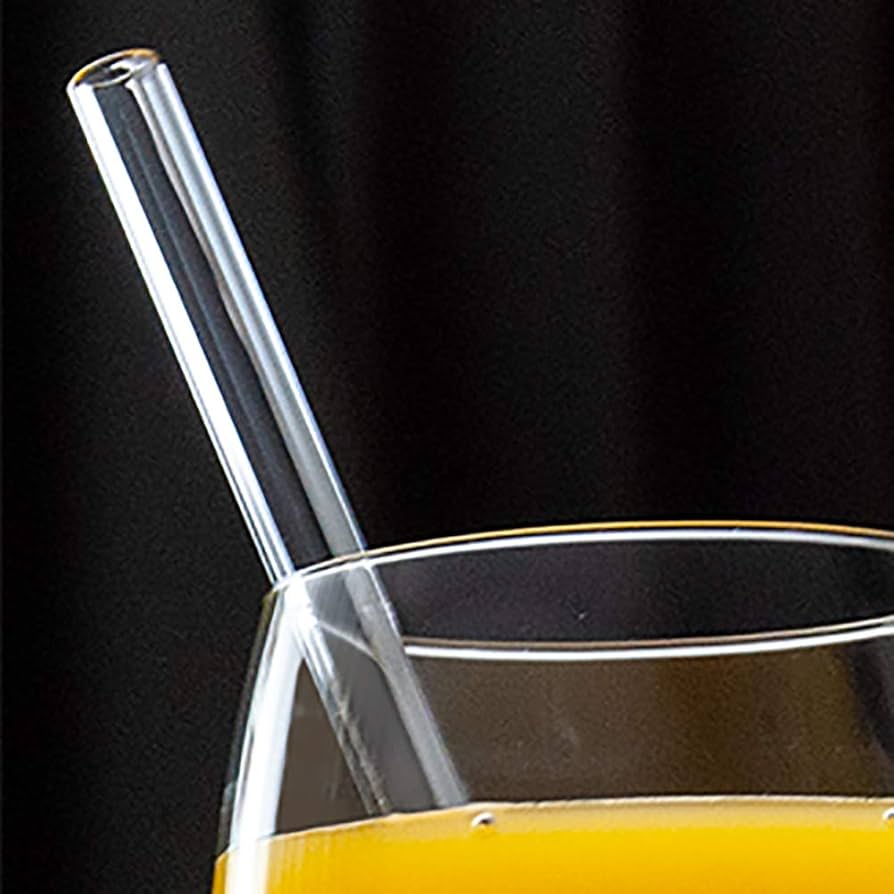 Paille En Verre - 12 Pailles Transparentes Réutilisables + 4 Brosses De