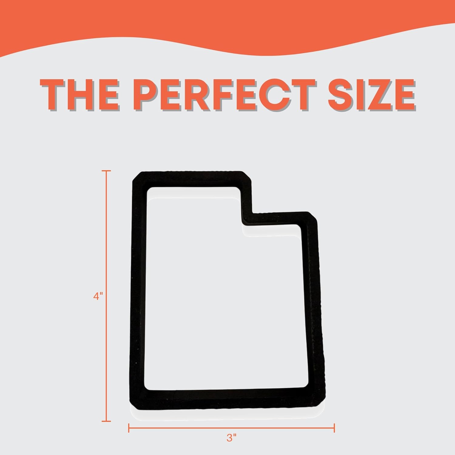 ユタ州クッキーカッター プッシュしやすいデザイン (4インチ)