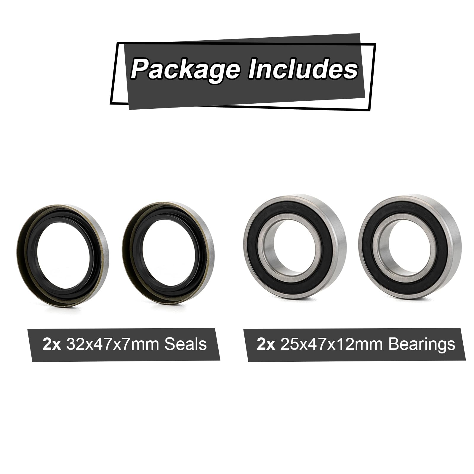 Amazon.com: Mofun Front Wheel Bearing Kit Alloy Steel Sealed Wheel